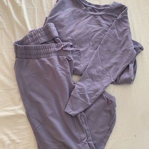 Ingrid and Isabel purple maternity sweatsuit